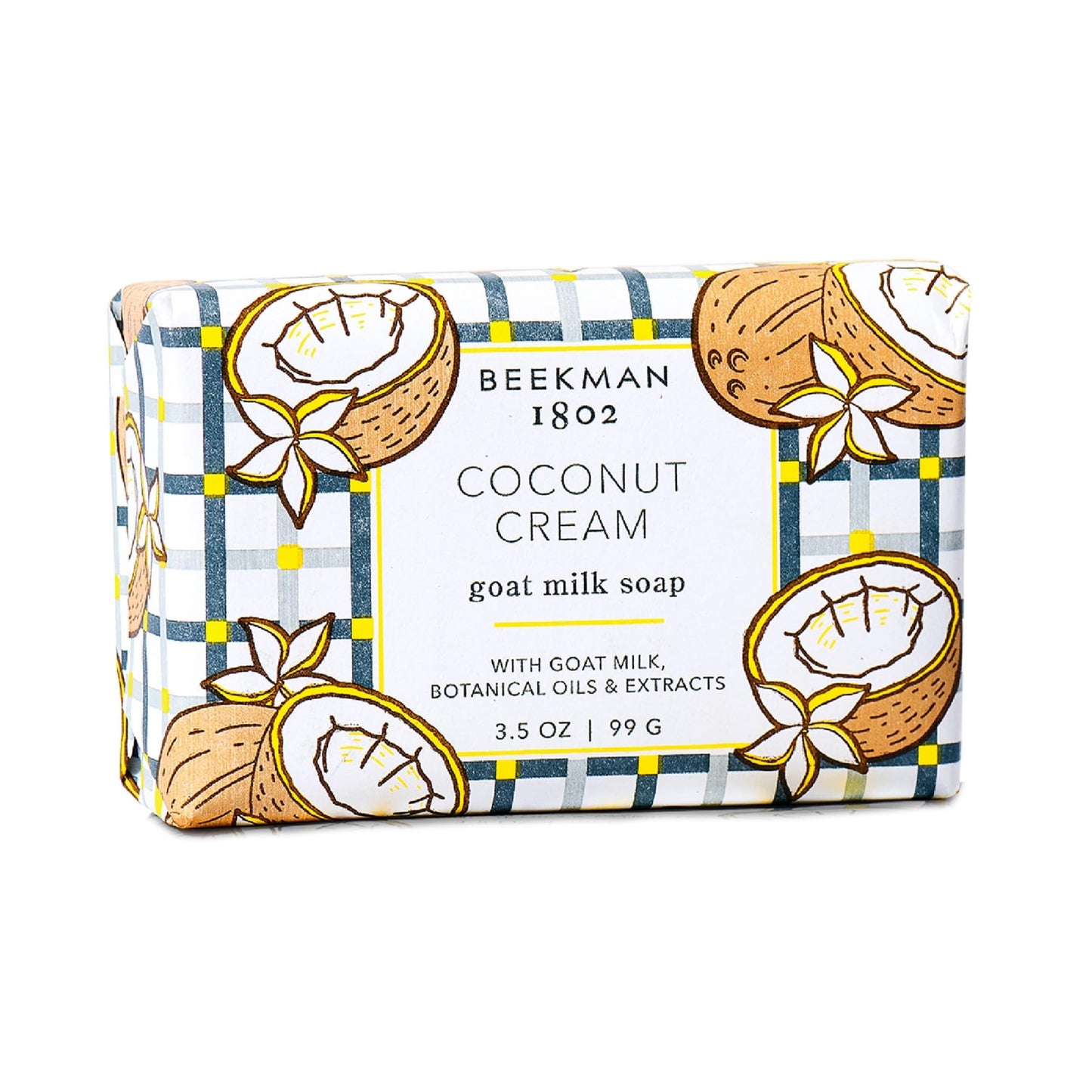 Beekman 1802 Coconut Cream Palm-Sized Bar Soap - Scented - 3.5 oz - Cleanses, Nourishes & Hydrates - Certified Microbiome Friend