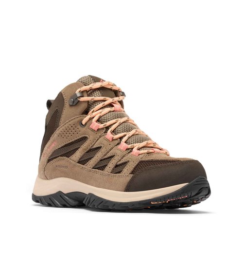 Columbia Womens Crestwood Mid Waterproof, Cordovan/Mud, 7.5