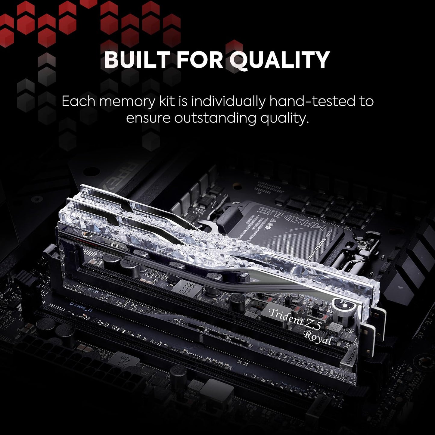 G.SKILL Trident Z5 Royal DDR5 32GB (2x16GB) 7200MT/s CL34 RAM - Silver, Intel XMP 3.0, Model F5