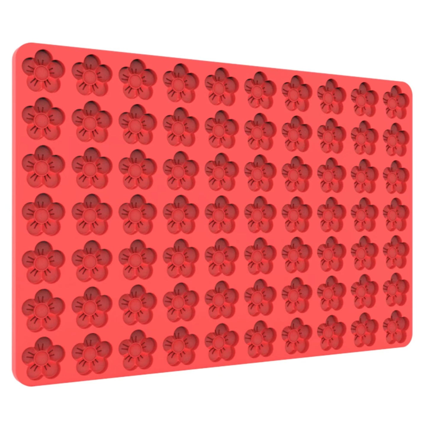 Tadonyny Small Flower Candy Molds Silicone Chocolate Gummy Molds, Blossom Silicone Fondant Cake Mold Mint Molds with Scraper (flower)