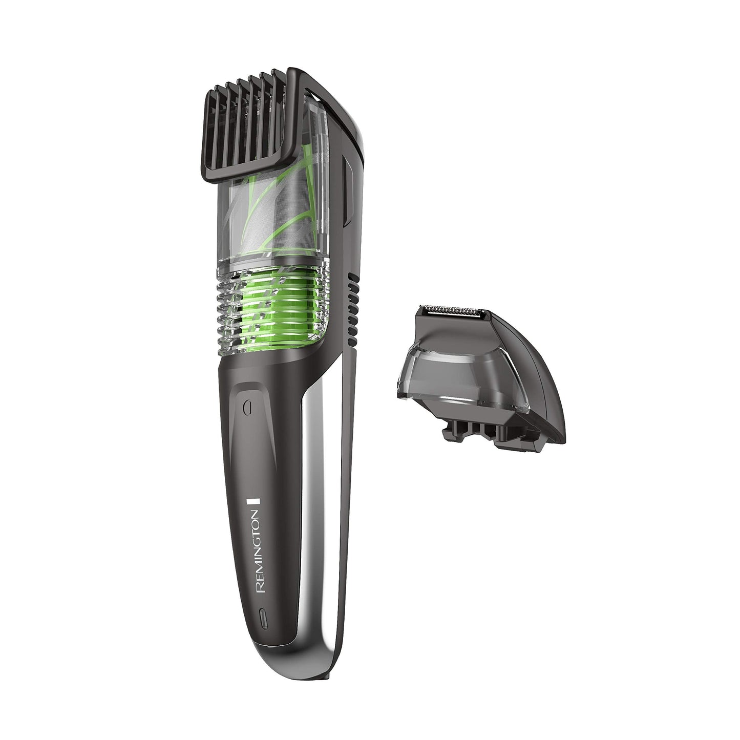 Remington Vacuum Beard Trimmer,13 Length and Style Settings with Adjustable Length Comb (2-18mm),Vacuum Trimmer for Beard, Musta