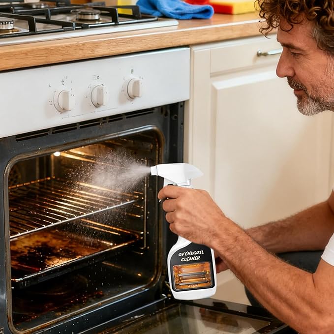 Oven Cleaner,300ml Degreaser Cleaning Solution | Fryer Degreasing Spray - for Homeowners Busy Families Renters To Remove Grease Stain Oil From Microwave Oven Grill Kitchen