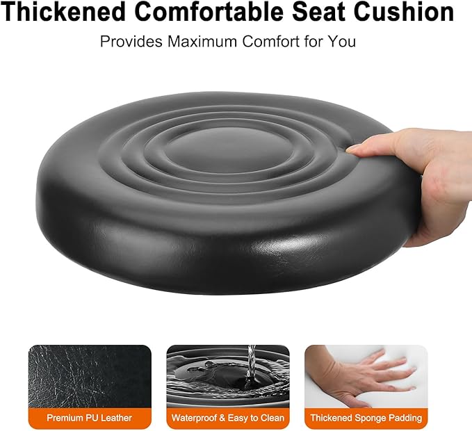JOSTZHXIN Low Height Rolling Stool Height Adjustable Low Roller Seat, Swivel Small Chair Mechanic Stool, Short Stools for Home Office Garage Shop (Style 1)