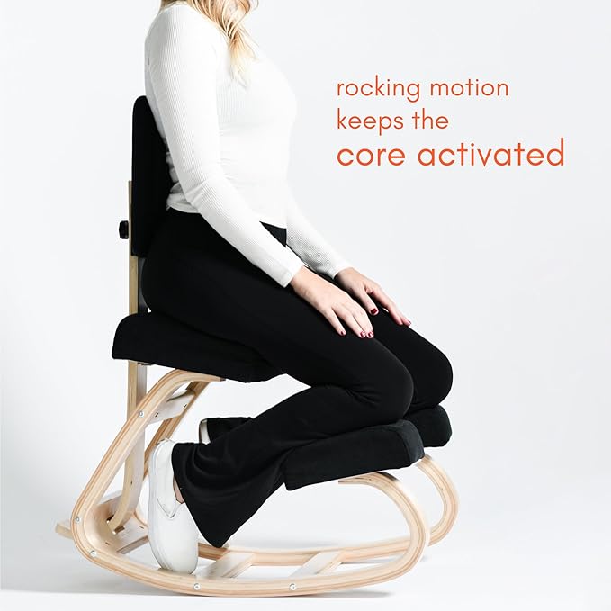 Sleekform East Austin Kneeling Chair, Posture Support Comfortable Ergonomic Kneeling Chair, Natural Back Pain Relief, Best for Posture