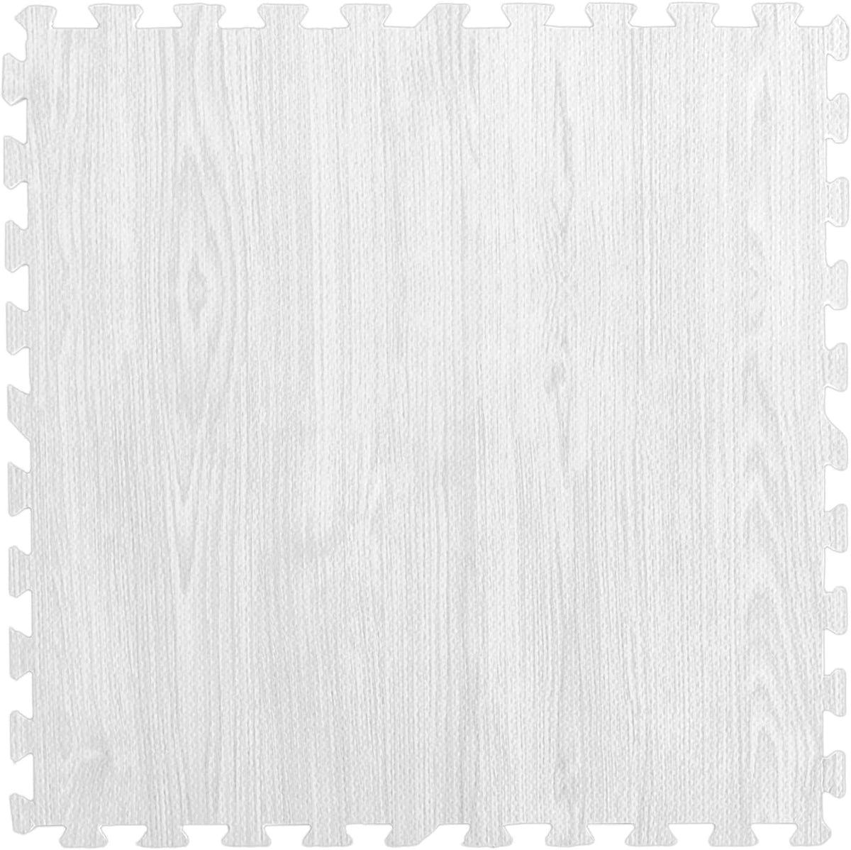 TANSU NO GEN 3/8 Inch Thick Printed Foam Tiles, Wood Grain Interlocking Foam Floor Mats, Anti-Fatigue Flooring, 32 Tiles, Off White, – Produced by Japan. 18710013(97851)