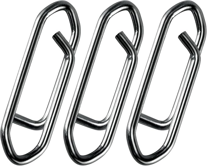 Alwonder 50-Pack Fishing Power Speed Clips, High Strength Stainless Steel Speed Clip for Fishing Lure Quick Change, Freshw...