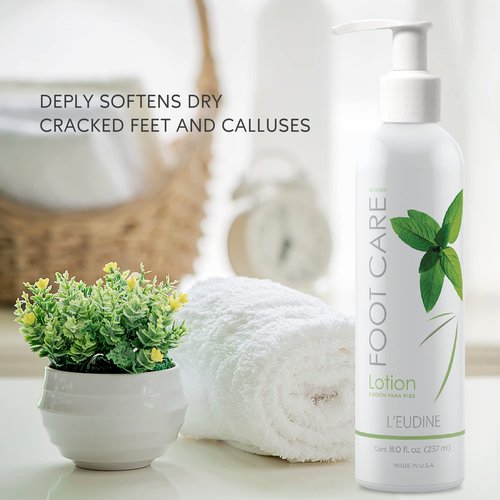 L’EUDINE Foot Lotion – Pack of 6 - Foot Care Cream with Arnica, Cocoa Seed Butter, Vegetable Glycerin, Mint – Foot Lotion for Dry Cracked Feet and Calluses – Refreshing and Moisturizing Foot Cream