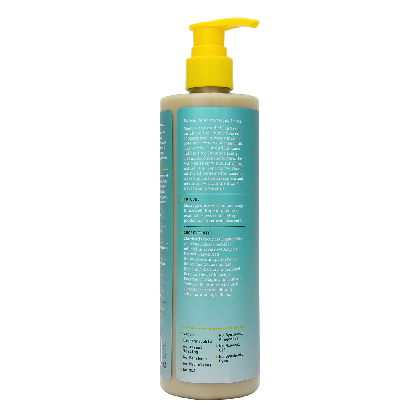 Alaffia Beautiful Curls Curl Enhancing Cream Shampoo, Kinky Curly Hair Products, Natural Shampoo, No Sulfates with Shea Butter,