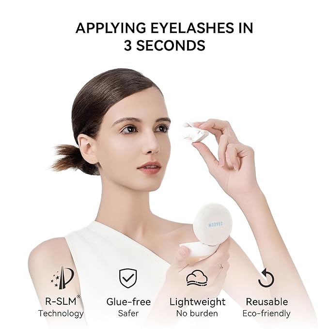 WOSADO Magnetic Eyelashes with Applicator Kit, No.14 FROST BLACK, Reusable Magnetic Lashes without Eyeliner, Glue-free False Lashes, Waterproof, Lightweight, Suit for Natural Makeup