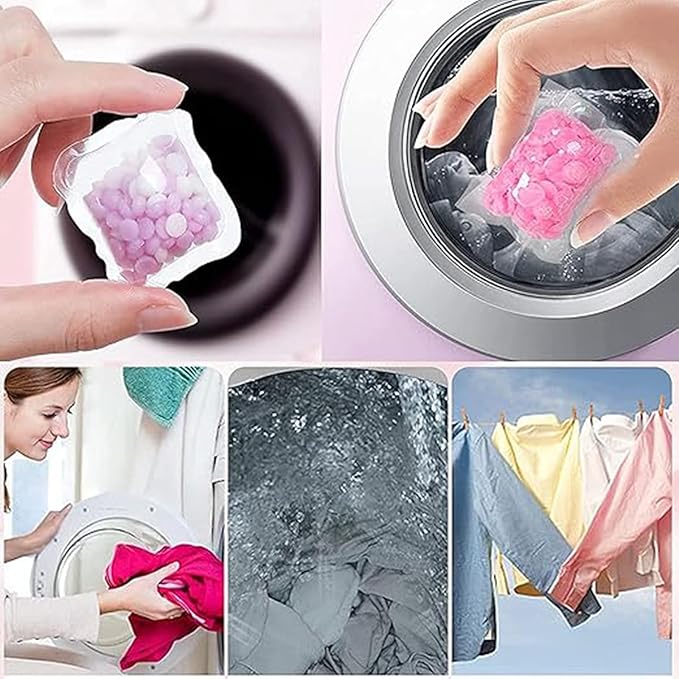 30-Pack Laundry Scent Booster Beads – Long-Lasting Fragrance, Fabric Softening & Anti-Static Laundry Enhancer, Fresh Scent Beads Laundry Beads for Washer (3)