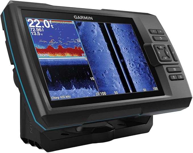 Garmin Striker 7SV with Transducer, 7" GPS Fishfinder with Chirp Traditional, ClearVu and SideVu Scanning Sonar Transducer...