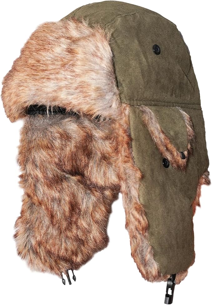ONWAY Trapper Hat Winter Hats for Women Men with Faux Fur Ear Flaps