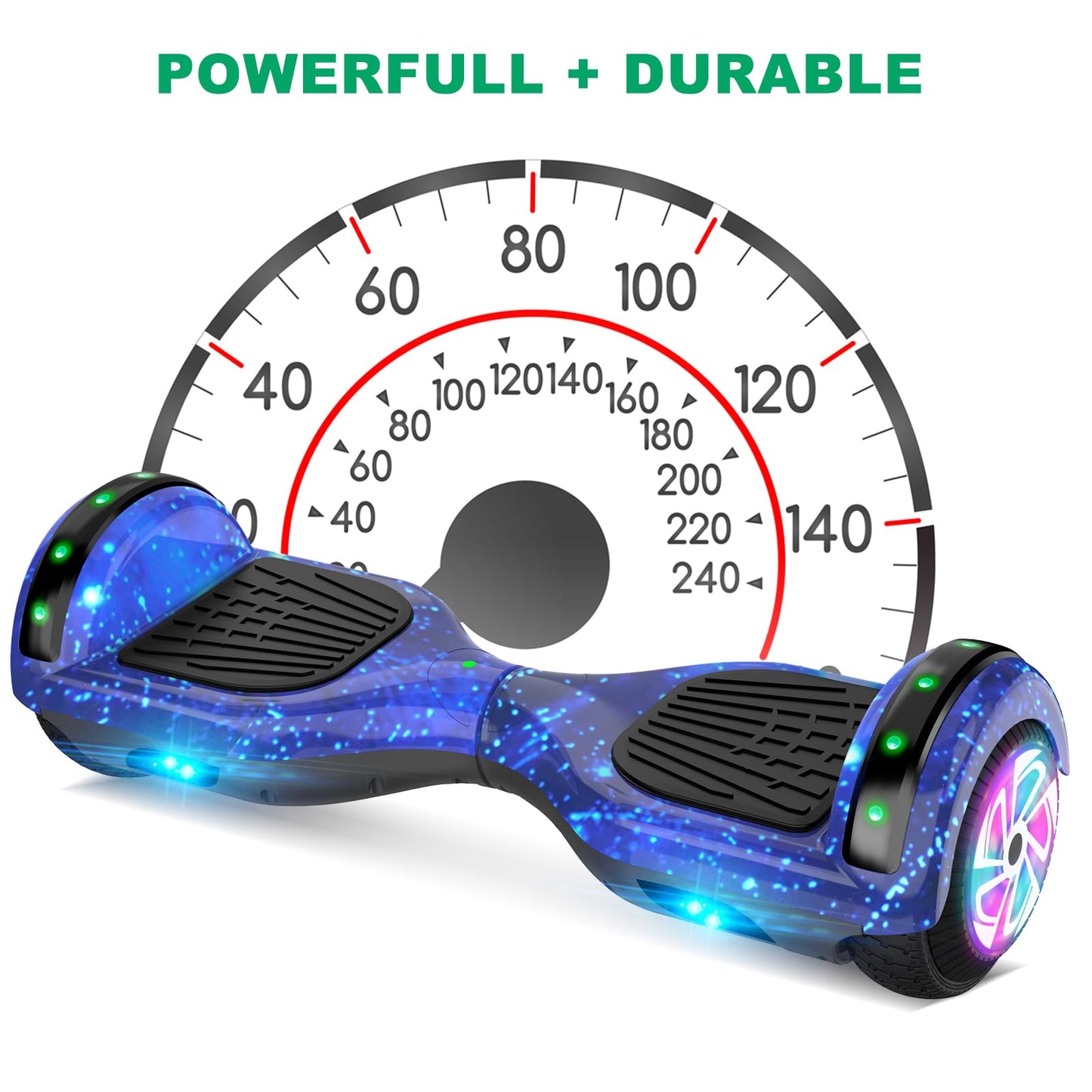 Scooter with Seat Attachment for Kids Adults, 6.5'' 8.5''Balancing Scooter with Bluetooth Speakers & Colorful LED Light with kart