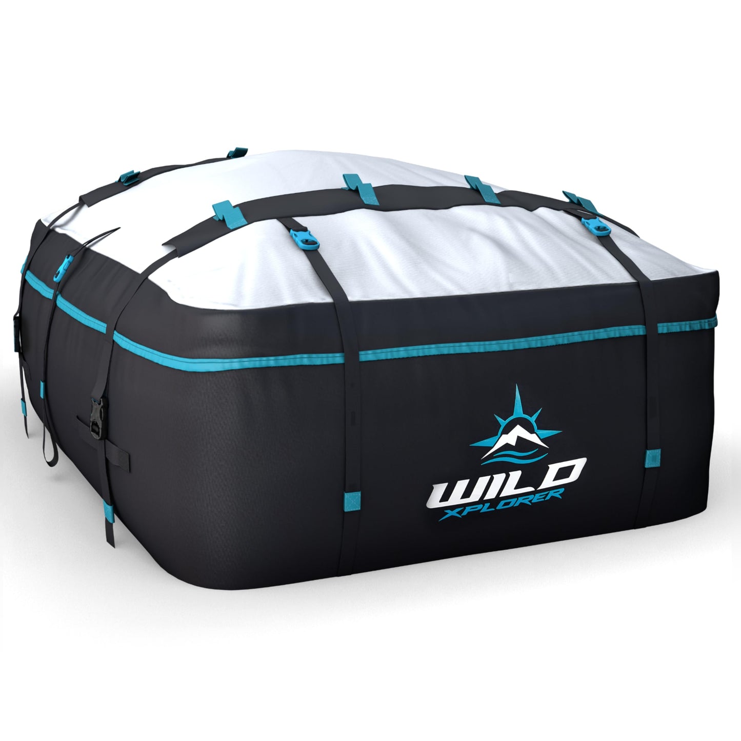 Wild Xplorer Rooftop Cargo Carrier - 19 Cubic Feet (XL), Waterproof Soft Shell Car Roof Cargo Carrier, Heavy Duty Car Top Luggage Cargo Bag with Patented Door Hooks and Non-Slip Mat