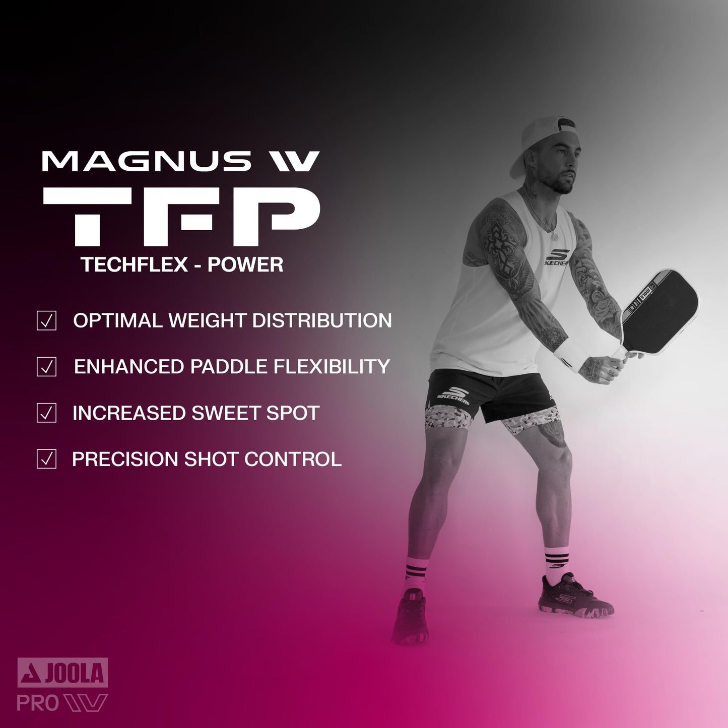 JOOLA Tyson McGuffin Magnus Pro IV 16mm Pickleball Paddle - Elongated Shape for Power & Reach - Propulsion Core Increases Spin & Control - UPA-A Certified - NFC Chip Enabled.