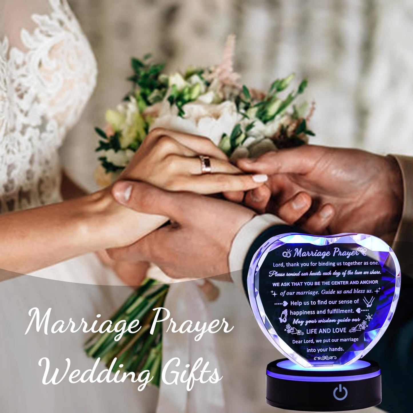Wedding Gifts for Couples 2025, Marriage Prayer Plaques - Best Anniversary Wedding Gifts for Newlyweds - Just Married Bridal Shower Gift for Bride and Groom