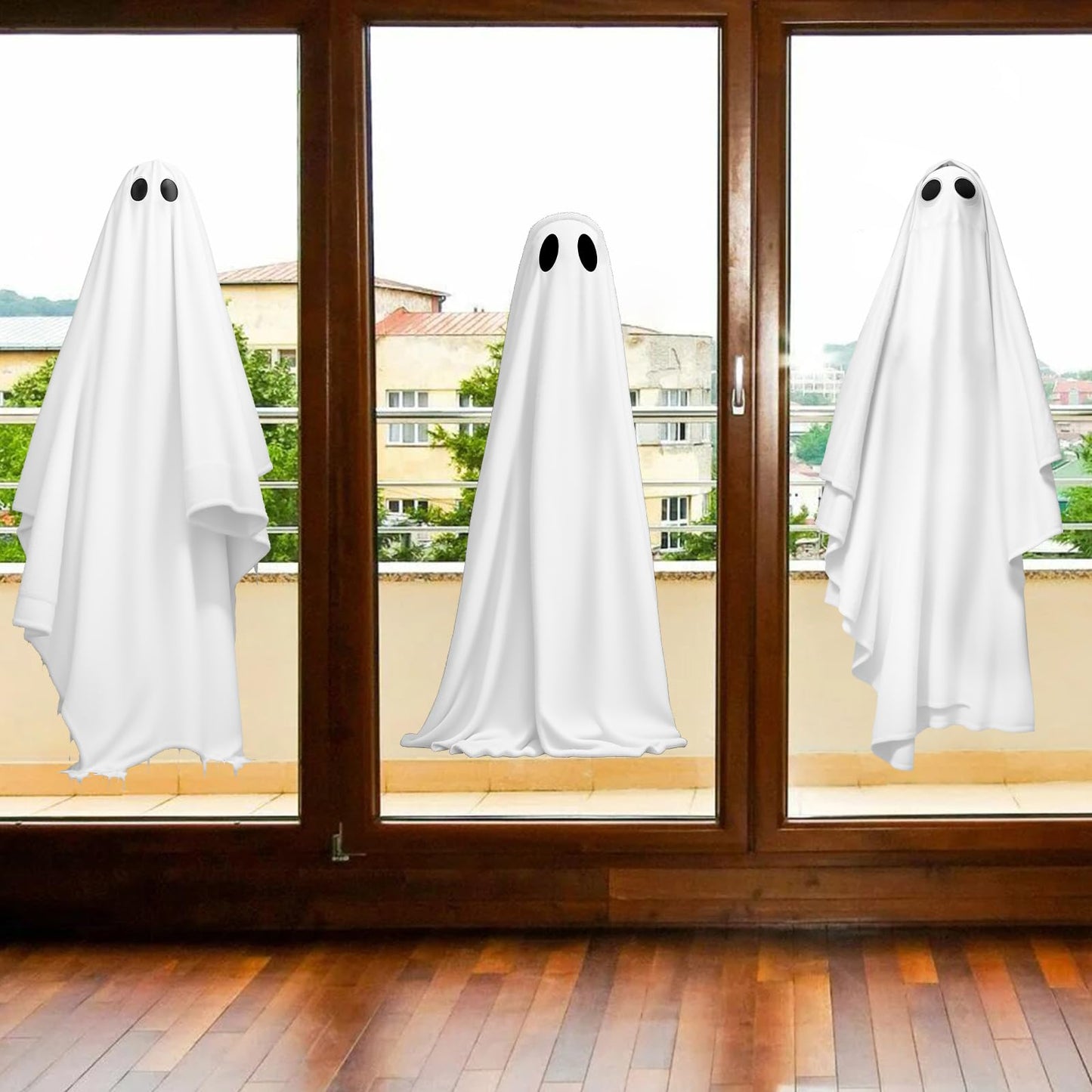 Extra Large Halloween Window Clings Ghosts Silhouette Window Decorations for Glass Windows, Halloween Window Stickers Decals for School Home Office Party Supplies