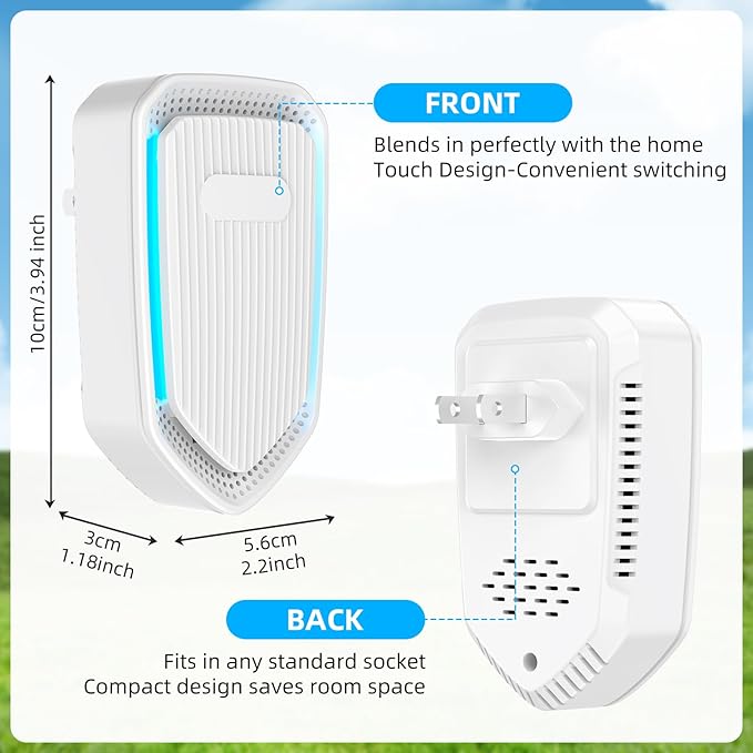 Air Ionizers for Home Plug In,Air Purifier Plug in Wall,Negative Ion Air Purifier for Bedroom -Quiet Operation Air Freshener for Home, Bedroom, Office, Garage Room,Odor,Pets Smell(4)