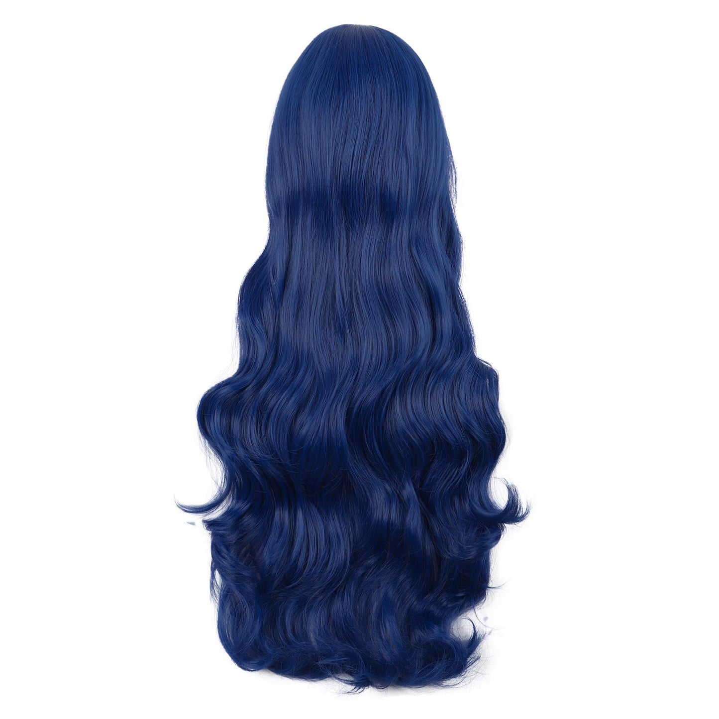 MapofBeauty 32 Inch/80 cm Long Hair Spiral Side Bangs Curly Cosplay Costume Synthetic Wig (Mixed Blue)