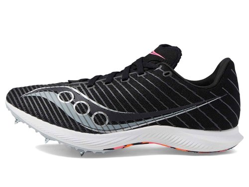 Saucony Women's Velocity Distance, Mid Distance Track Spike, Black/Vizi, 9.5