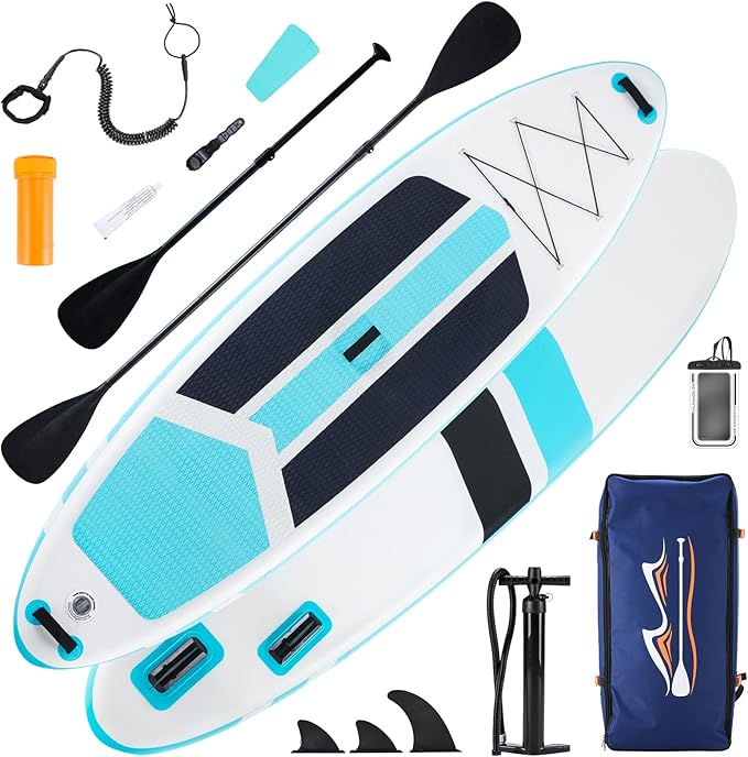 DUMOS Inflatable Stand Up Paddle Board, 10.5'×33'' Paddle Boards with Non-Slip Deck, Durable Advanced Material and Complet...