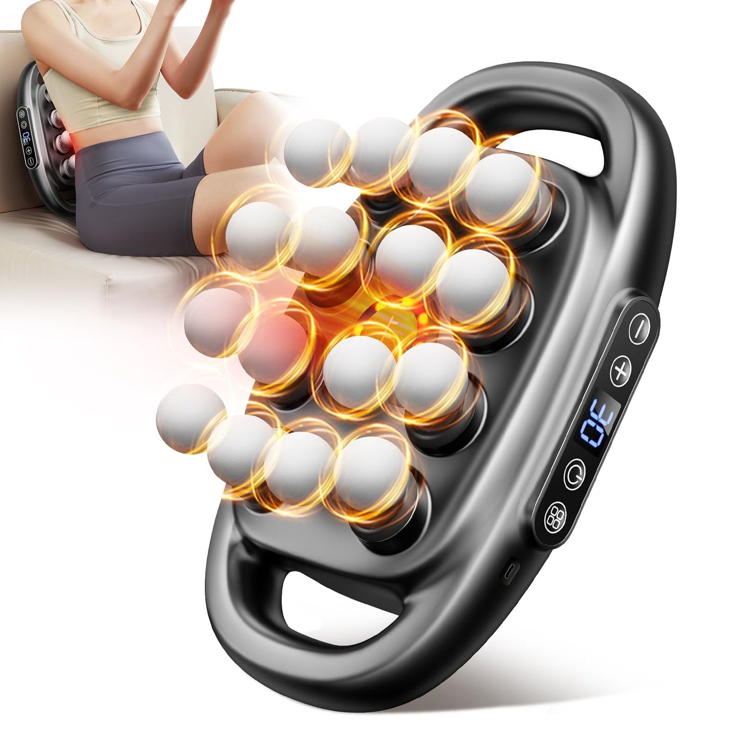 VTT 16 head massage gun deep tissue, Percussion Muscle Massager with 16 Heads, 3 Modes & 30 Intensities,Quiet Handheld Massager for Back Neck Shoulder Legs Muscle Pain Relief