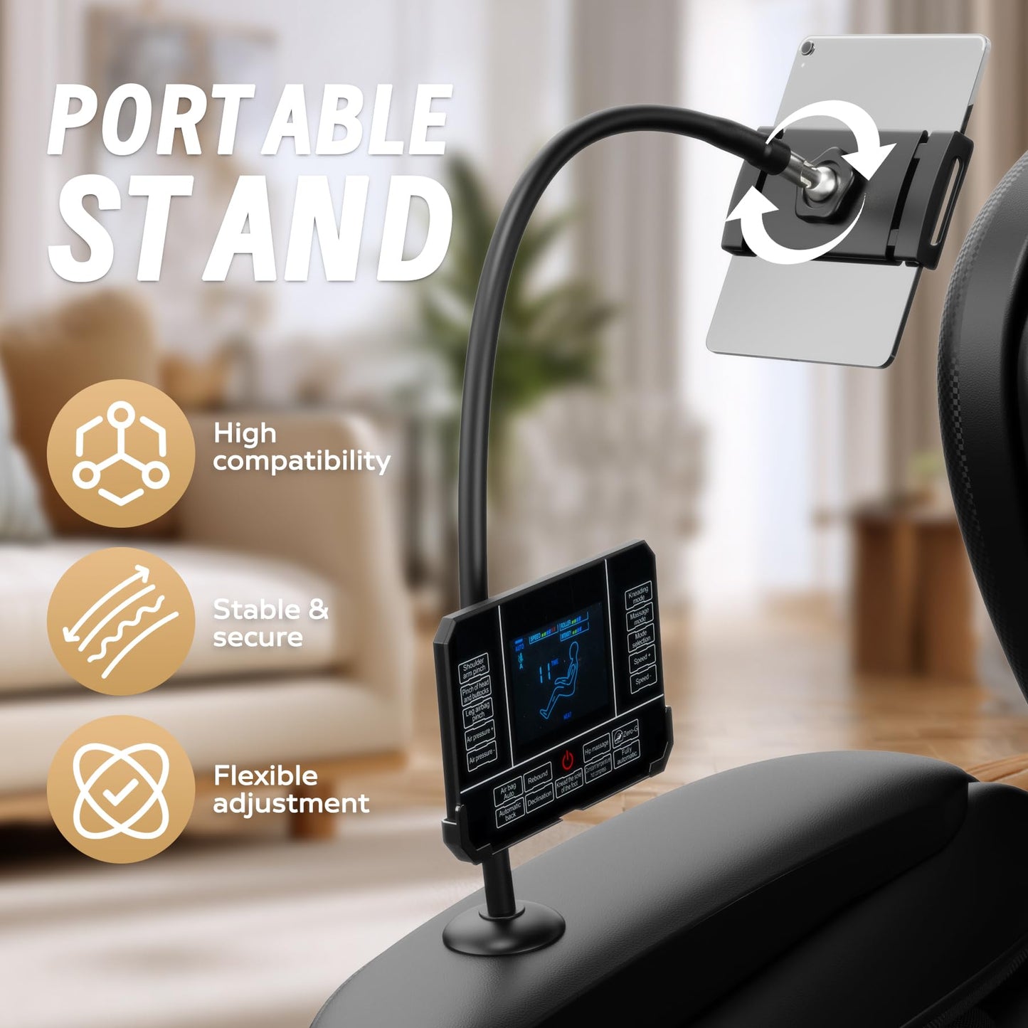 Full Body Massage Chair Recliner with Zero Gravity, Air Pressure Compression System, Heated Waist and Legs, Adjustable Footrest, Automatic Modes, Easy Setup Relaxation Seating for Home Office, Black