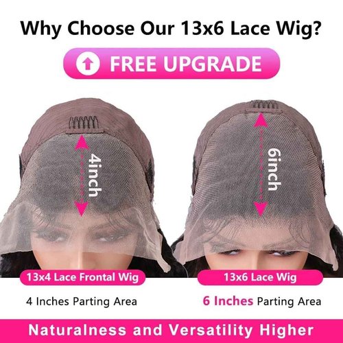 Caijuxing 16 Inch Bob Wig Human Hair 13x6 HD Lace Frontal Wig 220% Density Body Wave Lace Front Wigs Human Hair Pre Plucked Bob Wigs for Women Natural Black