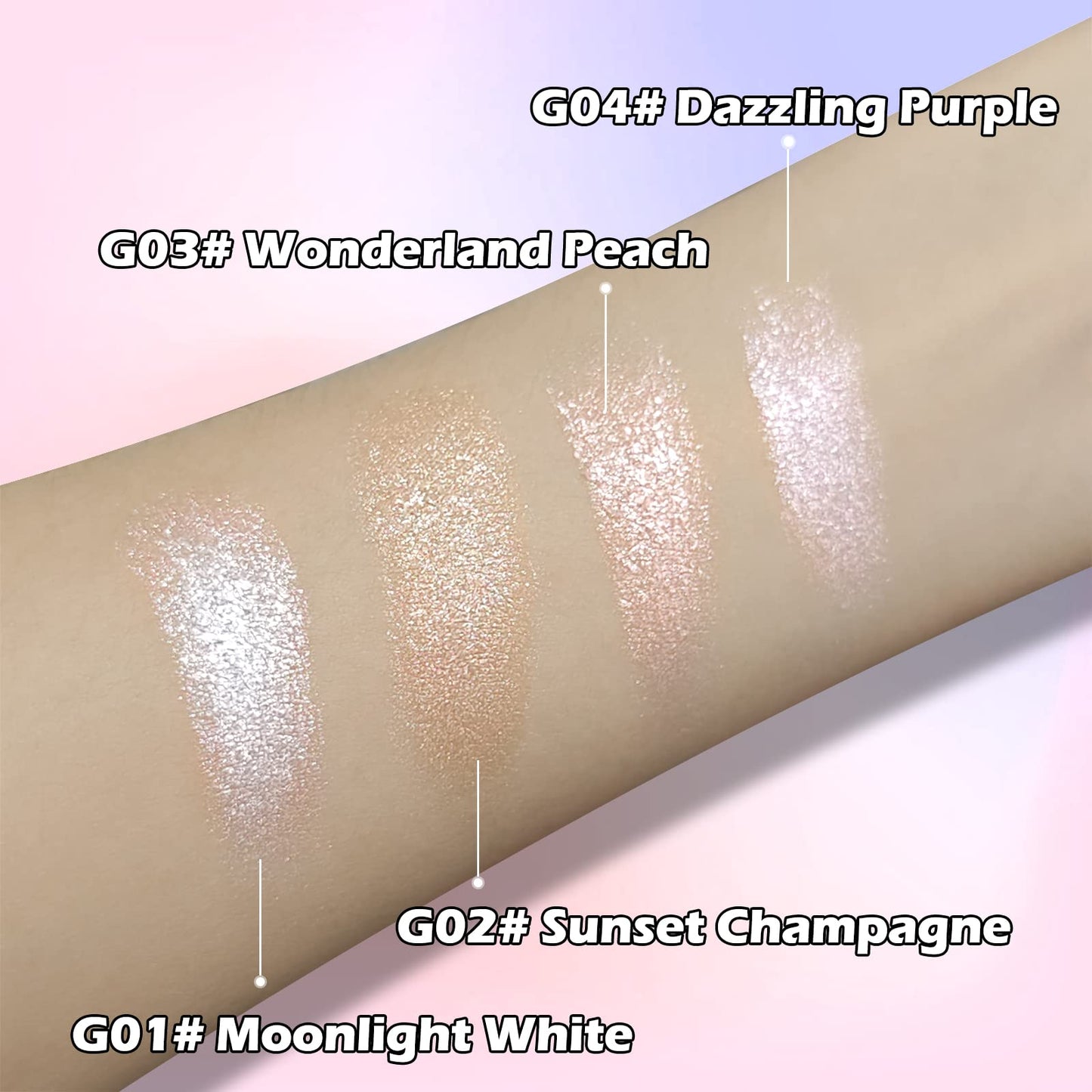 Erinde Pearl Shimmer Glitter Highlighter Highlight Makeup Contour Powder, Face Illuminator Highlighter Makeup iluminadores Illum