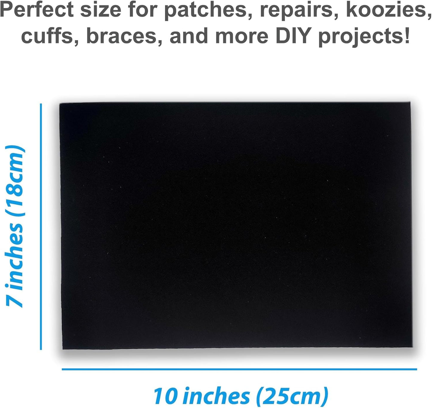 Neoprene Fabric Assortment Sample Patch Sheet Packs for Sewing Material Wetsuit Repair (3 Pack, 2mm Turquoise)