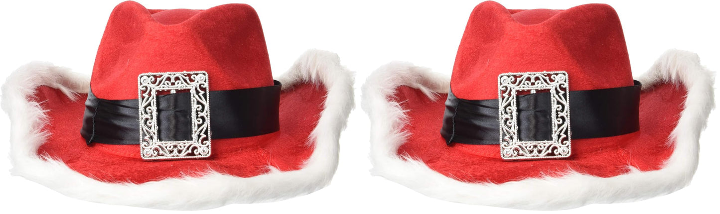 Santa Cowboy Hat - Adult Size, 1 Pc