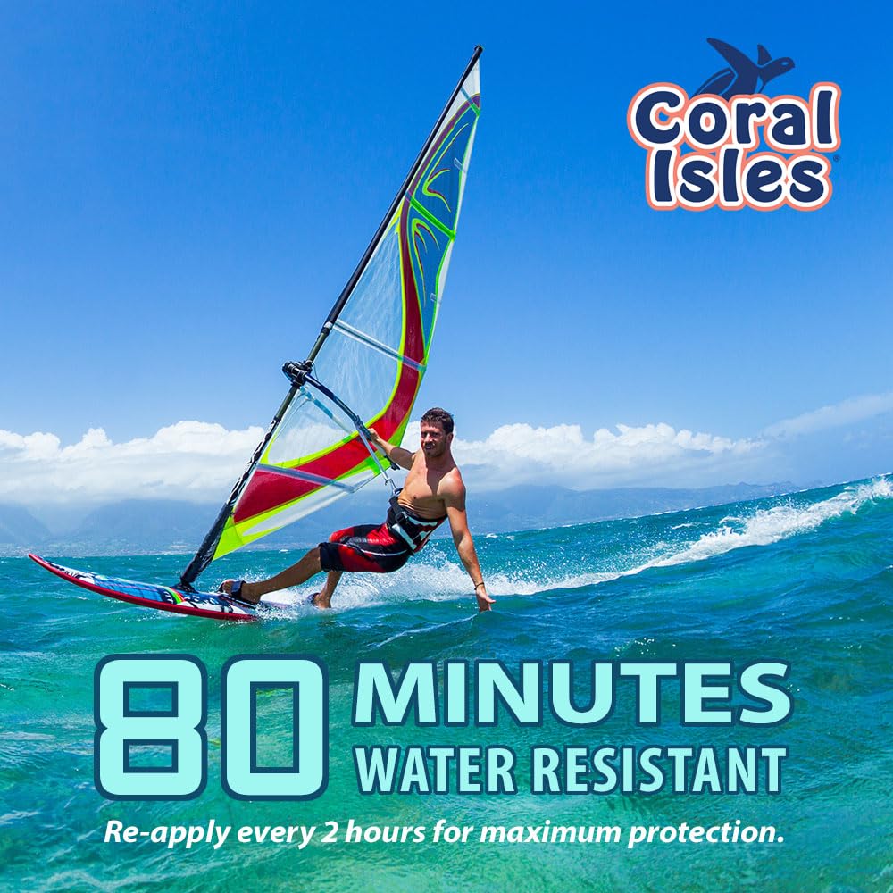 Coral Isles SPF 30 Sunscreen Spray - Hawaii Compliant as Reef Safe - Oxybenzone & Octinoxate Free - Broad Spectrum - Water Resis