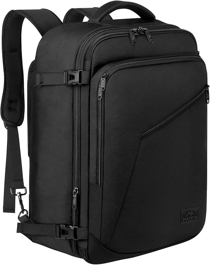 MATEIN Carry on Backpack, Extra Large Travel Backpack Expandable Airplane Approved Weekender Bag for Men and Women, Water ...