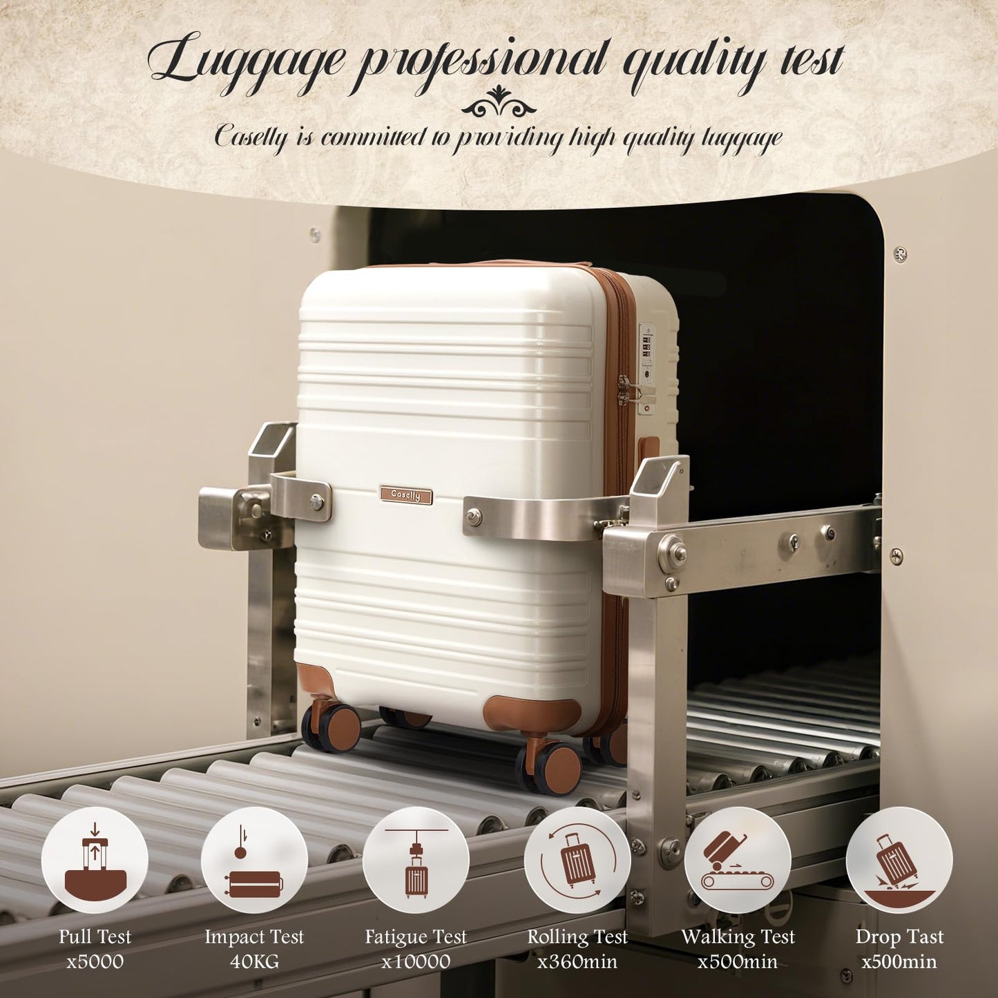 CASELLY Luggage Sets 4 Piece, 20 Inch Expandable Carry On Suitcase with TSA Lock & Spinner Wheels, Lightweight Travel Luggage Sets with YKK Zippers, Fathers Day Gift for Dad Men Him Husband