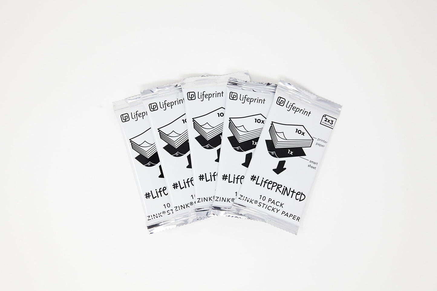 Lifeprint 50 Pack Of Film For Lifeprint Augmented Reality Photo And Video Printer. 2X3 Zero Ink Sticky Backed Film