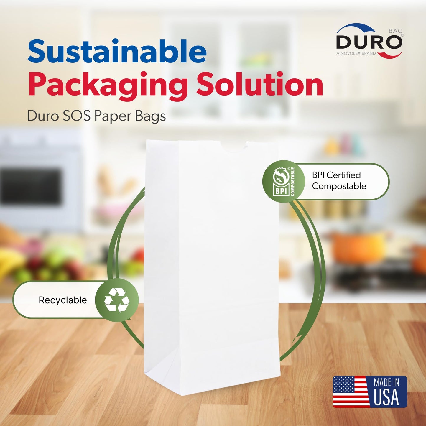 Duro 4# White Paper Bags 500-Count, White Sandwich Paper Bags, Candy, Snacks, Treats, Popcorn Bags & Bulk Disposable Lunch Sacks - 5.00 x3.12 x 9.75 Inches