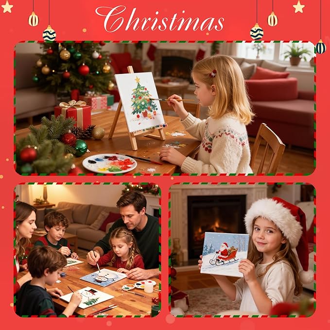 Simetufy Canvas Boards for Painting 52 Pack 8 x 10 Inch Blank Flat Canvas Panels 100% Cotton Pre-Primed for Acrylic & Oil Paint, Art Supplies for Kids & Adults