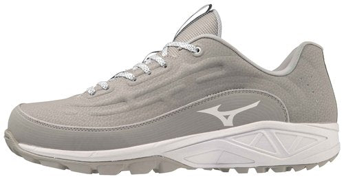 Mizuno Men's Ambition 3 BB Low AS Baseball Cleats, Grey/White, 8.5