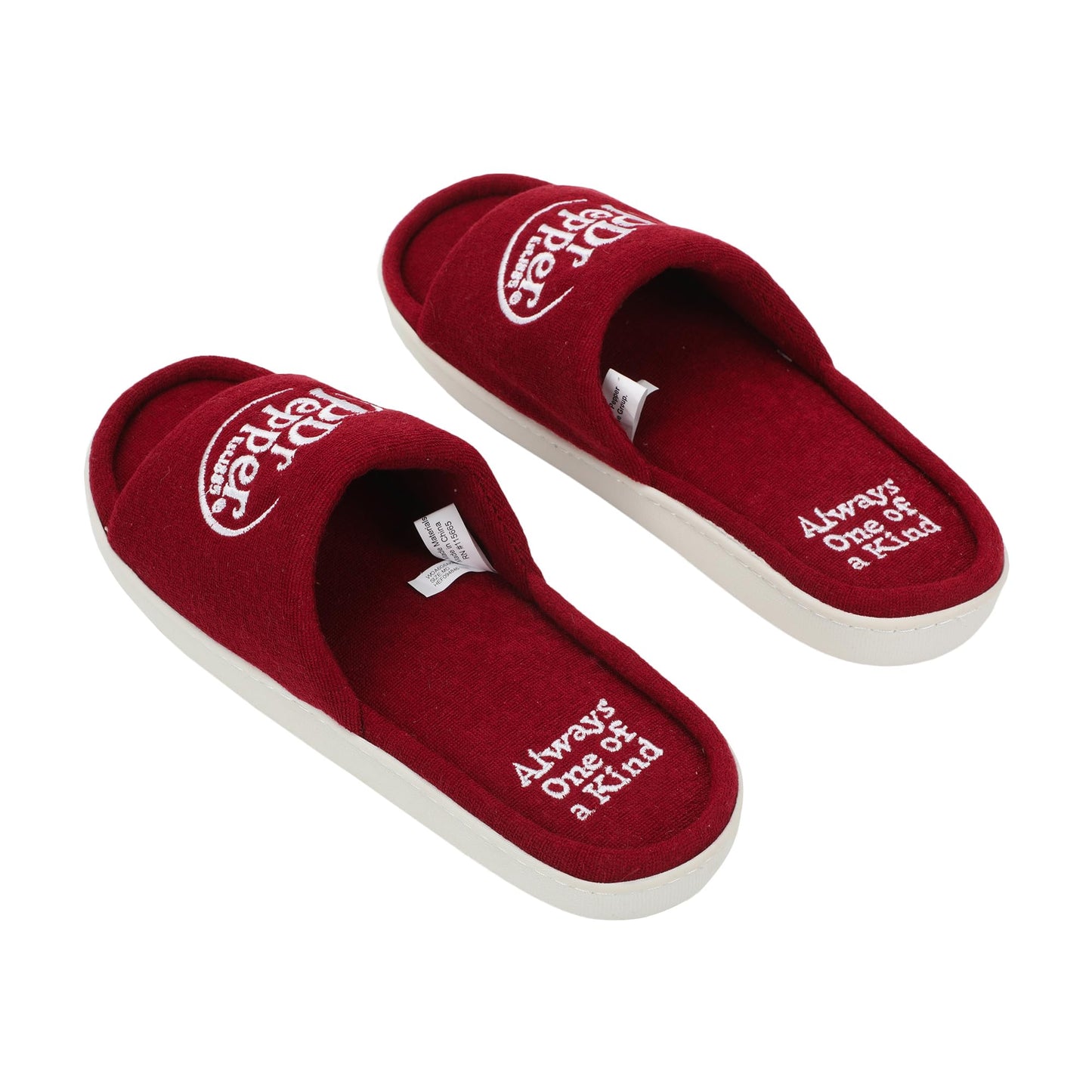 Bioworld Dr Pepper Always One Of A Kind Men's Red Slide Slippers -Small