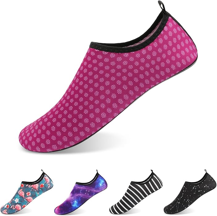 Barefoot Water Shoes for Women Men Non-Slip Yoga Socks Travel Slippers Summer House Shoes for Indoor Outdoor Beach Swim Surf