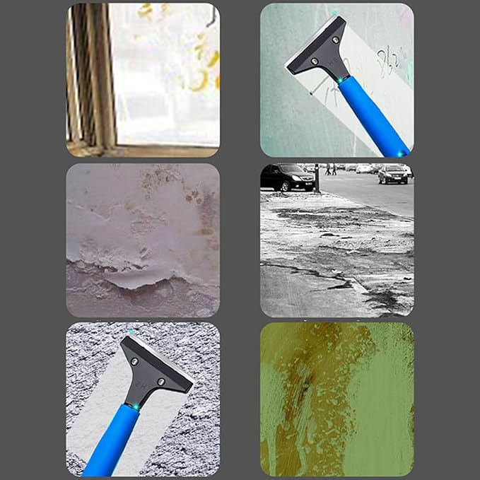 Wall Scraper, Multi-Purpose Design, 1set, Adjustable Squeegee Tool, Grout Cleaning Scraper, Easy Assembly, for Flooring Tile Grout Garage Garden Drywall