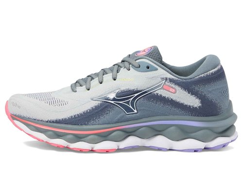 Mizuno Womens Wave Sky 7 Running Shoe, Pearl Blue-White, 7 Wide