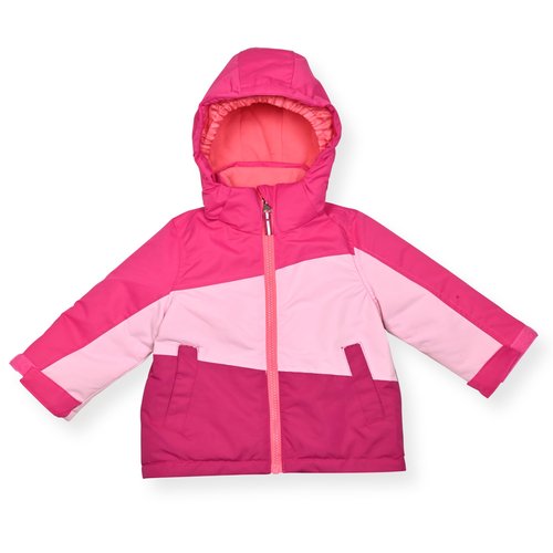 Arctic Quest Little Girls Bib Snow Pants and Ski Jacket Water-Resistant Snowsuit For Kids Winter Jacket For Girls, Intense Pink 3, 5-6