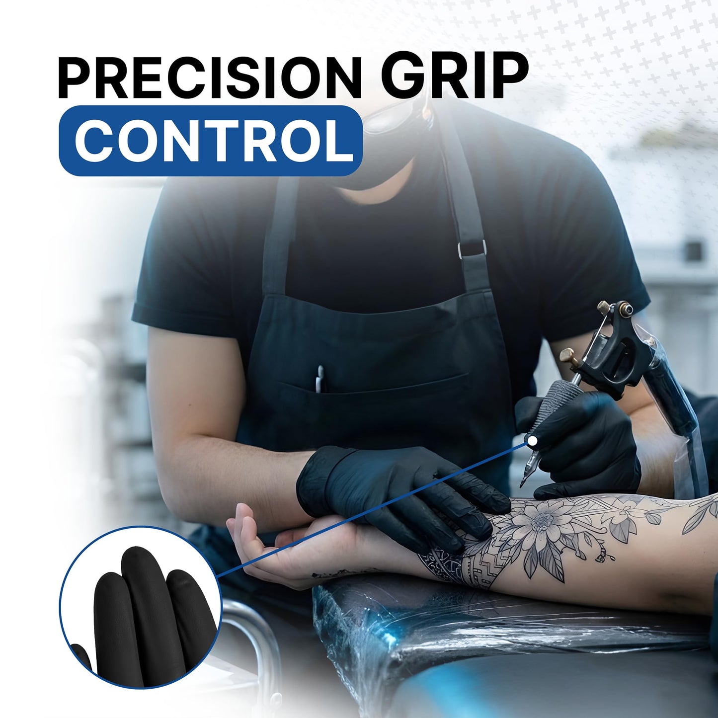 Schneider Black Nitrile Exam Gloves, Box of 100, Latex Free & Powder Free Disposable Gloves, for Medical, Food Prep & Cleaning, Medium