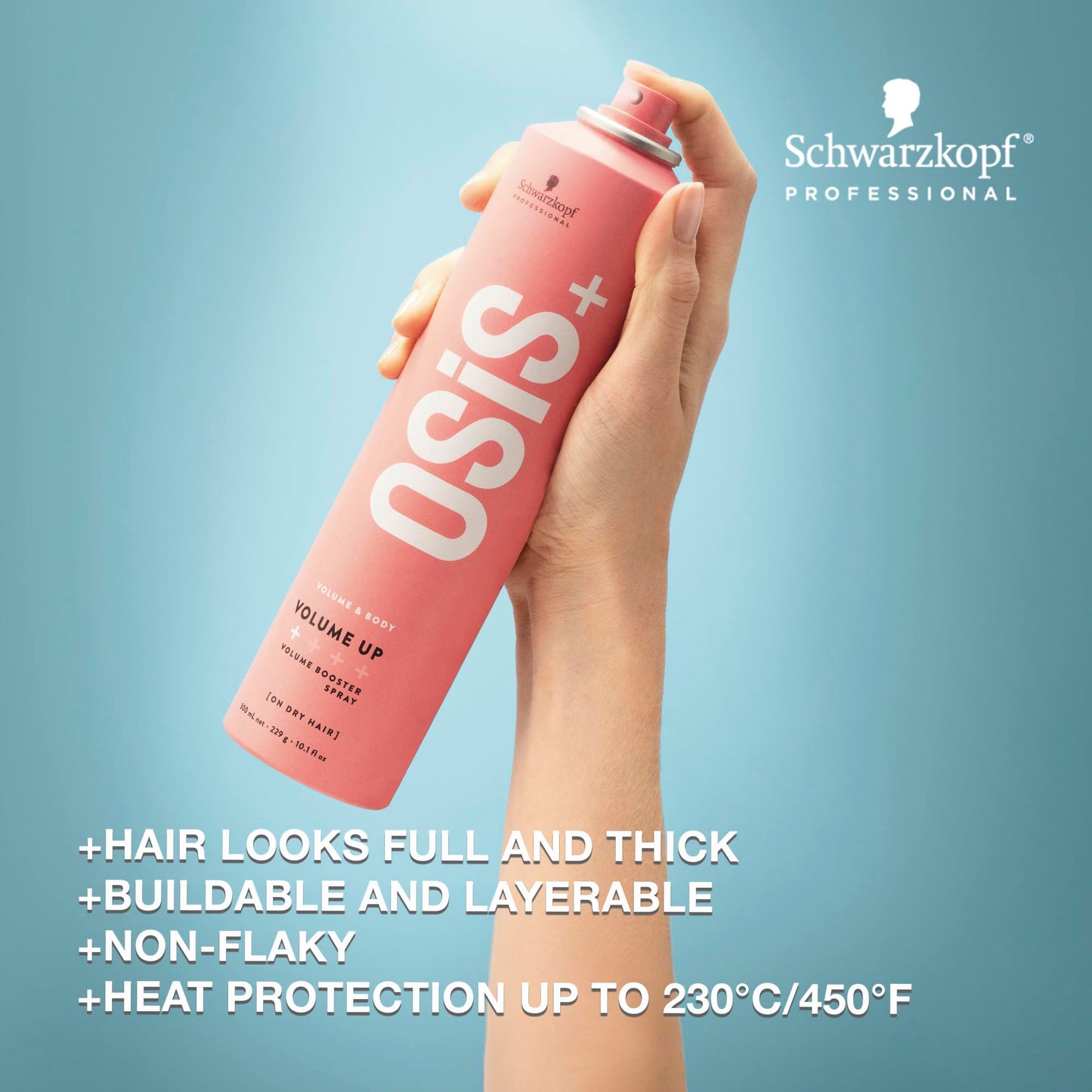 OSiS+ Volume Up Booster Spray, 9 oz (2 Pack) - Lightweight Flexible Style Control - Textured Volume with Natural Movement and Fe