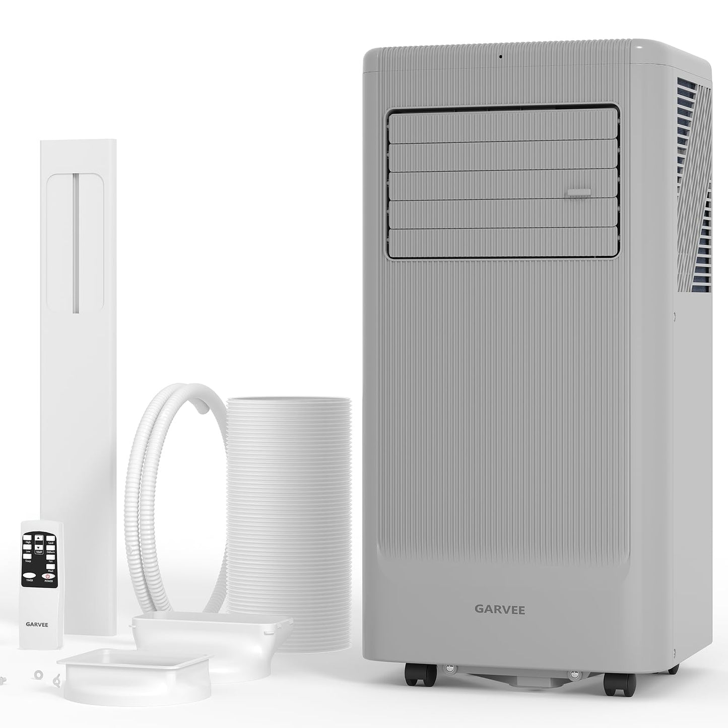 Garvee 10000BTU Portable Air Conditioner,Up to 450 Sq.Ft. Remote Control Silent Portable AC Unit, Dehumidifier,Fan,Sleep Mode,24H Timer&Installation Kit,DOE Certified,Ceer 6.7 Grey