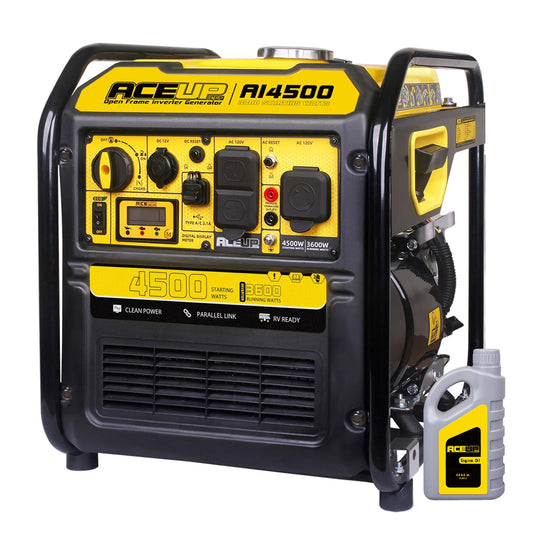 Aceup Energy 4500 Watt Inverter Generator 223Cc, Gas Powered Generator For Home Use, Camping, Epa Compliant