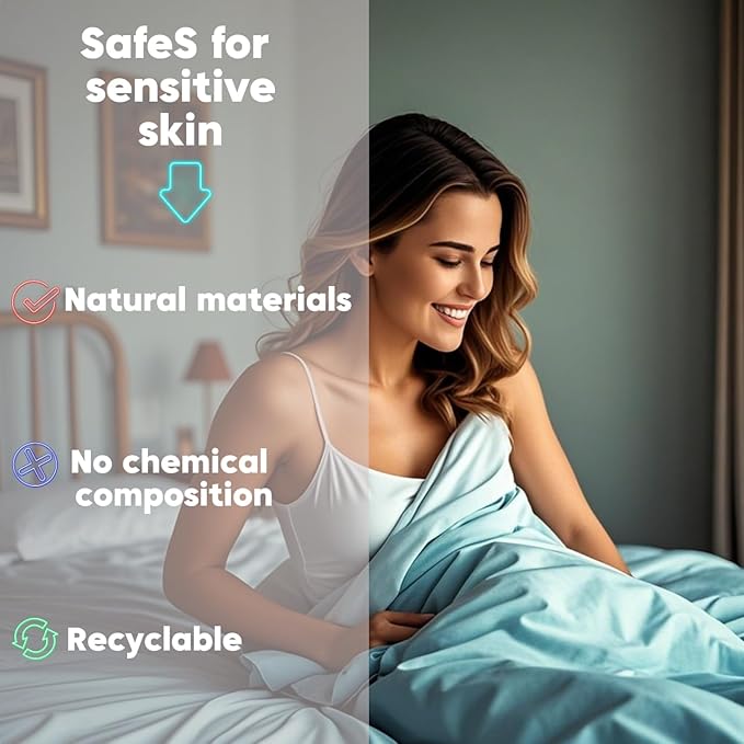 NAGS® Grounding Sheets,Grounding Bedding Sheet, Soft Cotton with Pure Silver Fitted Grounded Sheet for Improved Sleep,Pain Relief (Sky Blue, California King,72 * 84 * 13.5inch)