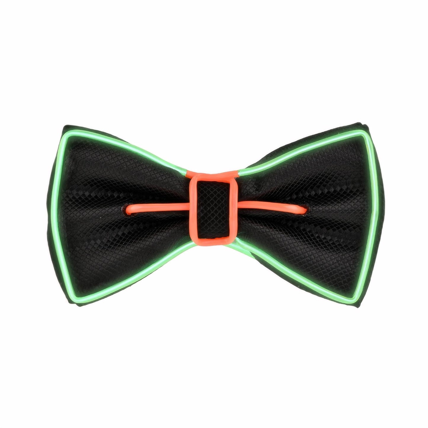 Oybete Light up BowTie For Masquerade parties Led Bow Tie For Men Women Rave Outfits Glow in The Dark Neon Accessories,Costume,Gifts (Green Red BowTie)