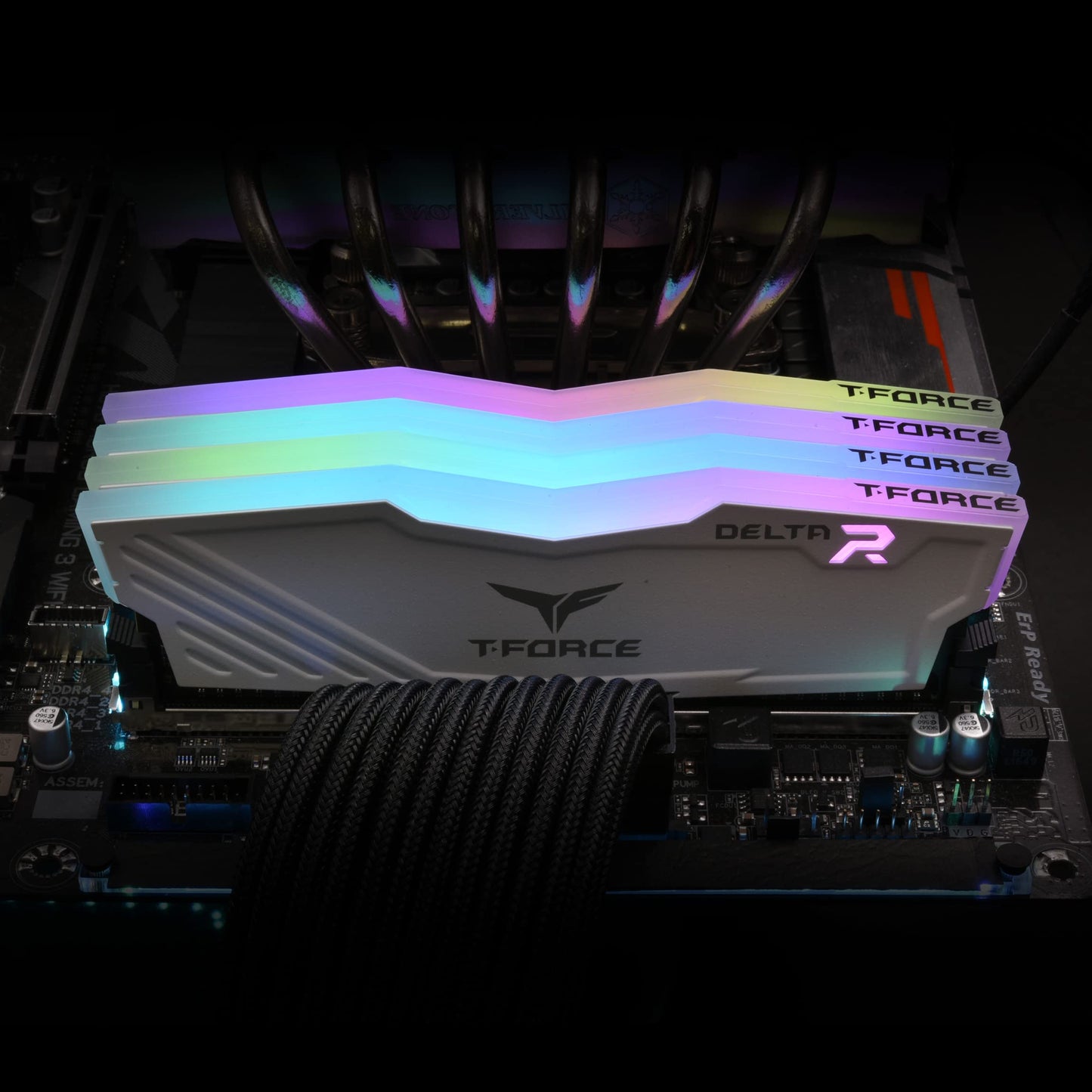 Teamgroup T-Force Delta Rgb Ddr4 16Gb (2X8Gb) 3600Mhz (Pc4-28800) Cl18 Desktop Gaming Memory Module Ram Tf4D416G3600Hc18Jdc01 -